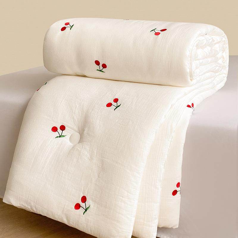 冬季款加厚双层纱刺绣大豆被子儿童保暖被芯春秋学生宿舍棉被棉絮,清洗/食品/商业设备,风口/风叶/风机配件,淘宝优惠券,粉丝福利购,淘宝优惠卷