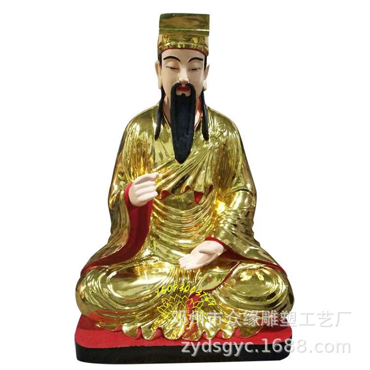 八仙人物神像摆件 剑祖吕洞宾树脂彩绘描金神像价格 品质保障