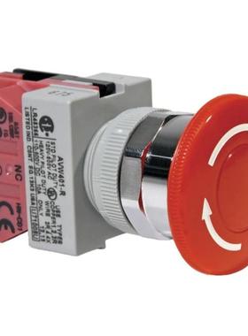 IDEC和泉22mm进口旋转解锁开关TW系列蘑菇形按钮AVW402R