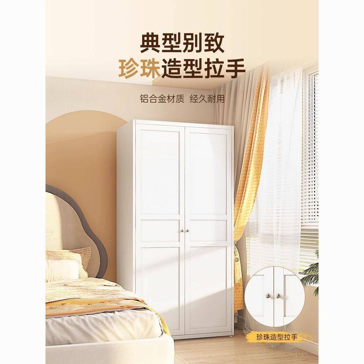 加厚铁艺衣柜2024新款家用卧室现代简约欧式金属收纳储物钢制衣柜