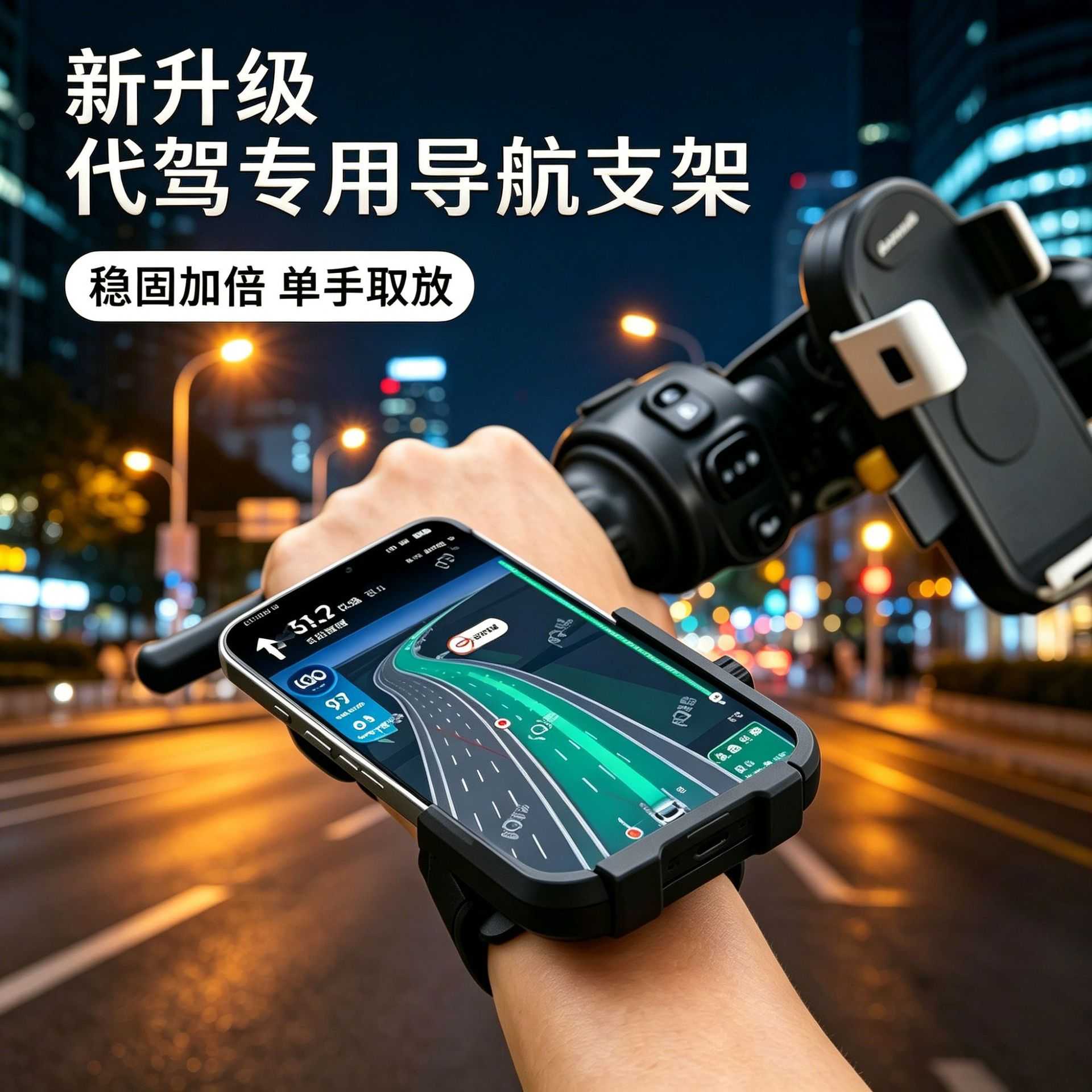 手腕手机支架手臂架代驾腕带式固定器带绑带在跑步绑手的套戴臂包