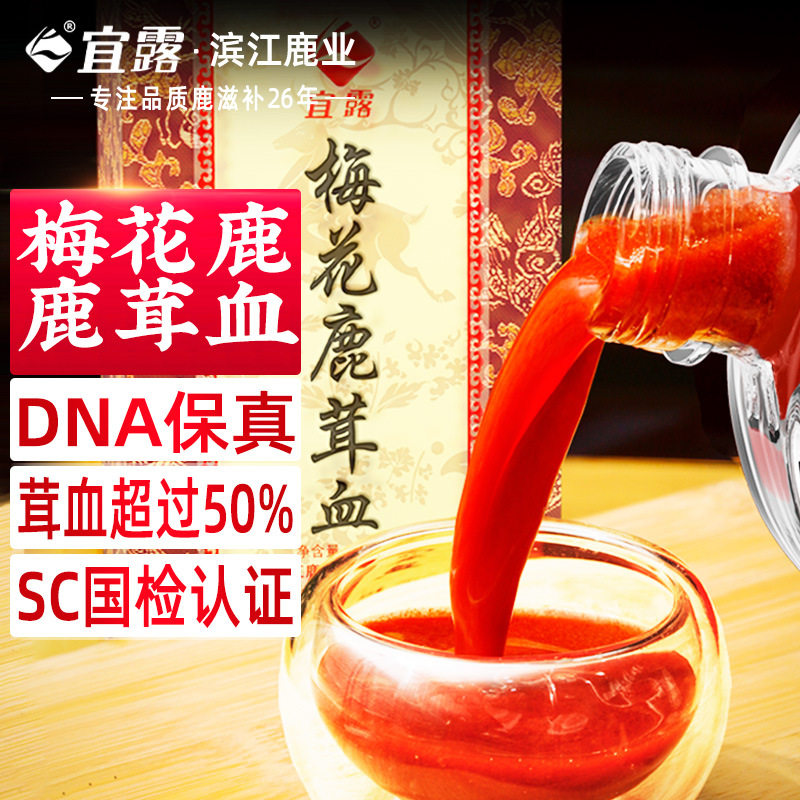 宜露鹿茸血酒新鲜泡酒吉林梅花