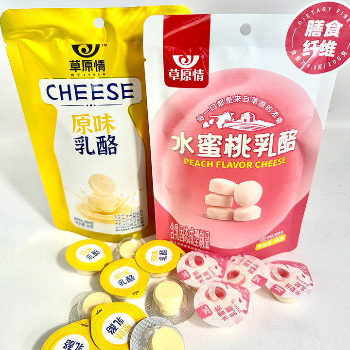 草原情原味水蜜桃乳酪内蒙古特产