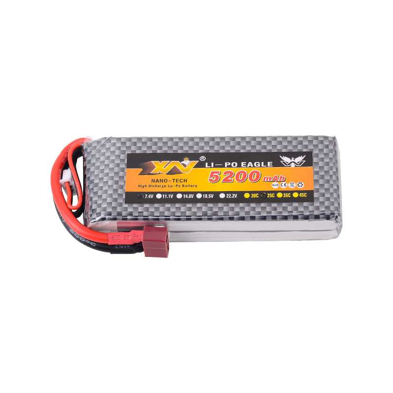 鹰王航模电池短款7.4V 5200MAH 25C 2SRC攀爬车船模动力锂电池