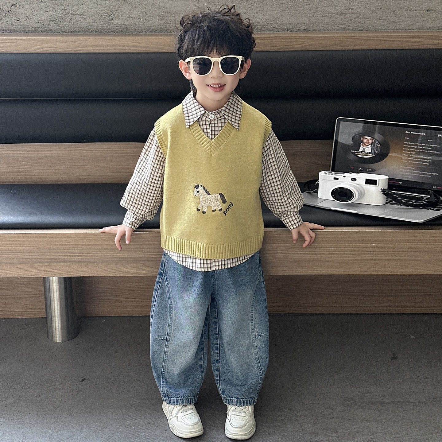 男童春装衬衫西装三件套2026新款学院风洋气儿童针织马甲西服套装,童装/婴儿装/亲子装,西服/小西装,淘宝优惠券,粉丝福利购,淘宝优惠卷