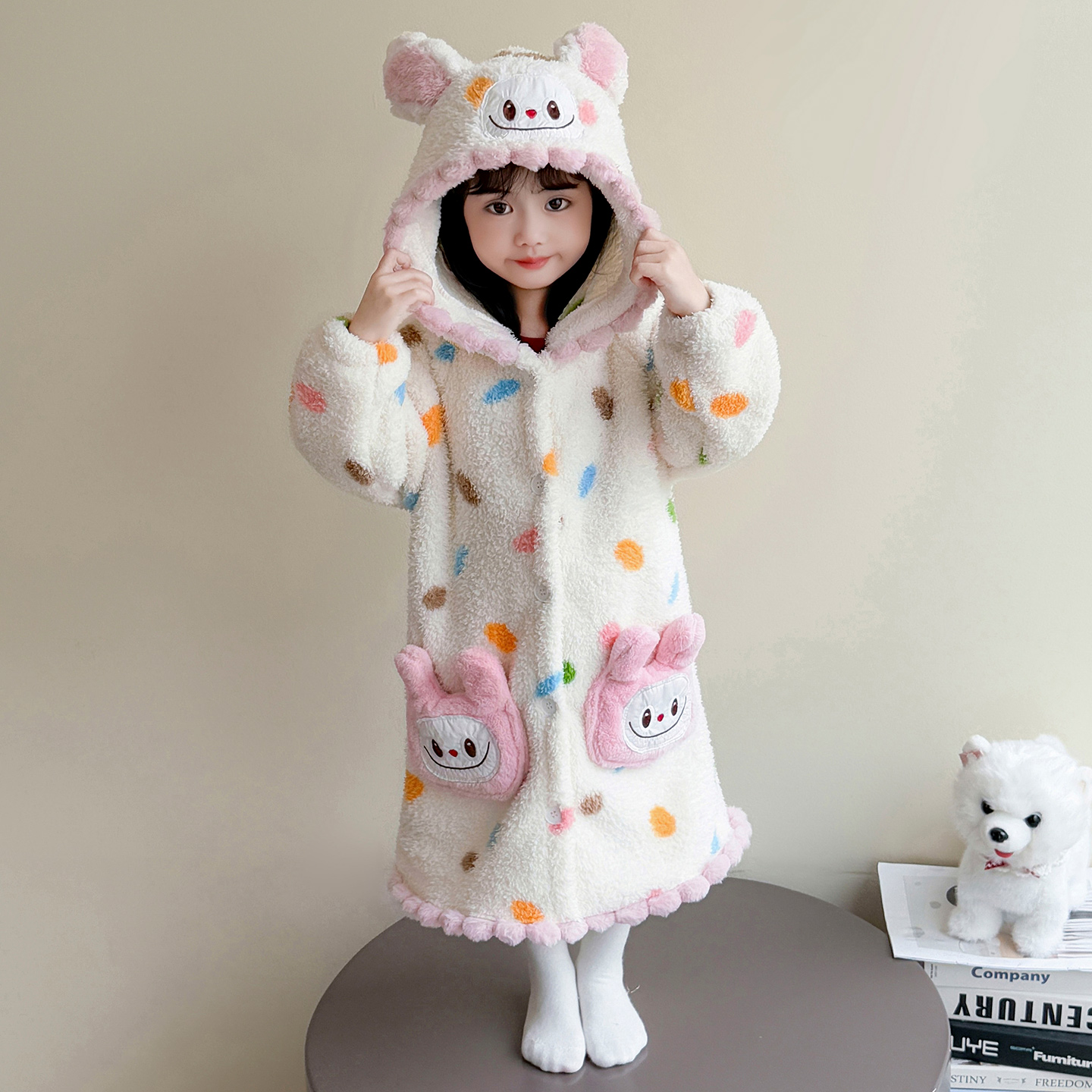 【冬上新】女童加绒卡通睡袍睡袋