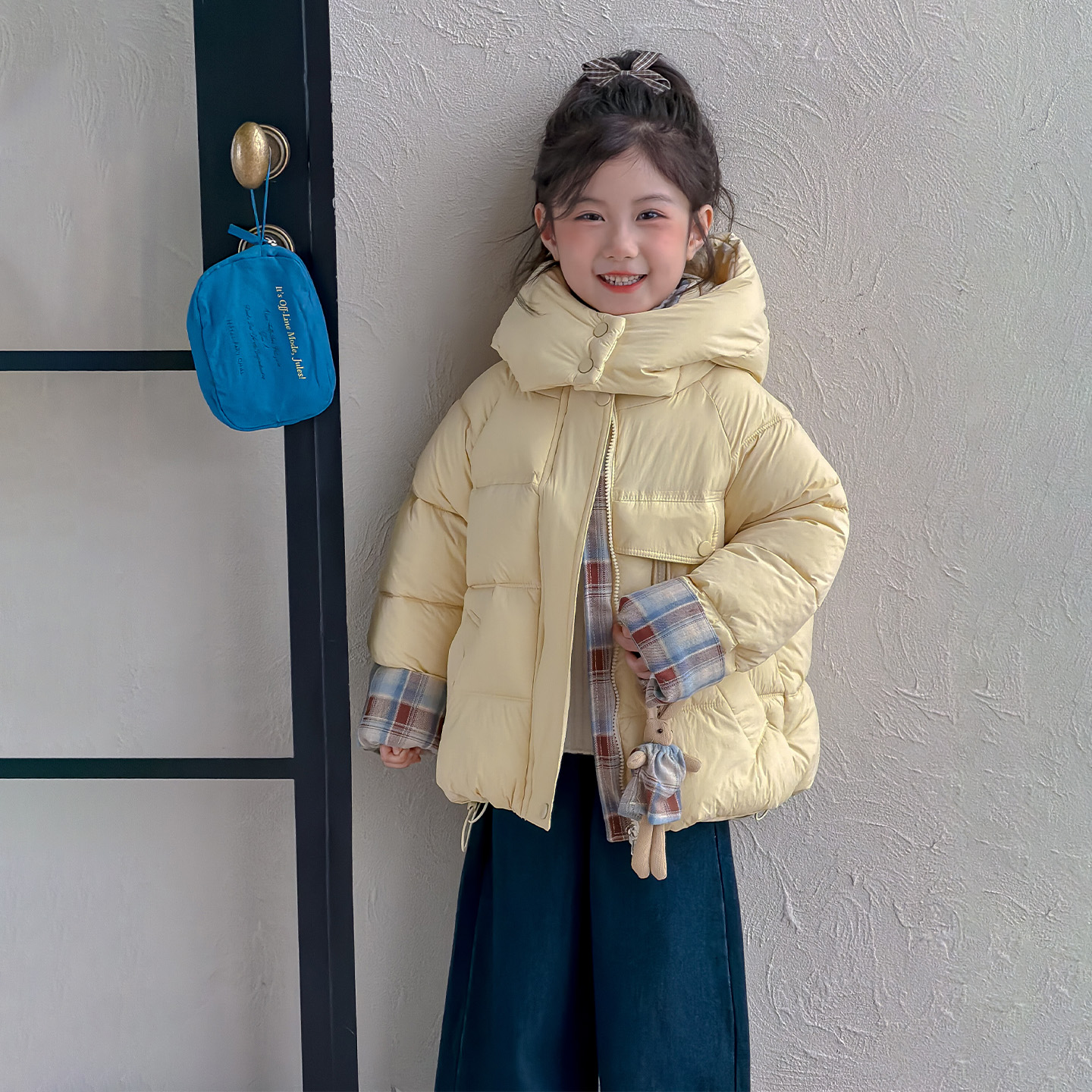 【冬上新】女童甜美白鸭绒羽绒服