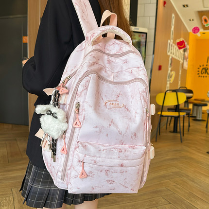 书包初中生女生ins风小众高颜值设计感高中生女生大学生双肩背包