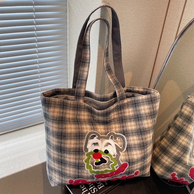 休闲大容量帆布包女托特包单肩包