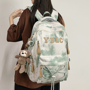 宽背带书包男初中生高中学生大容量双肩包大学生女款旅行户外背包