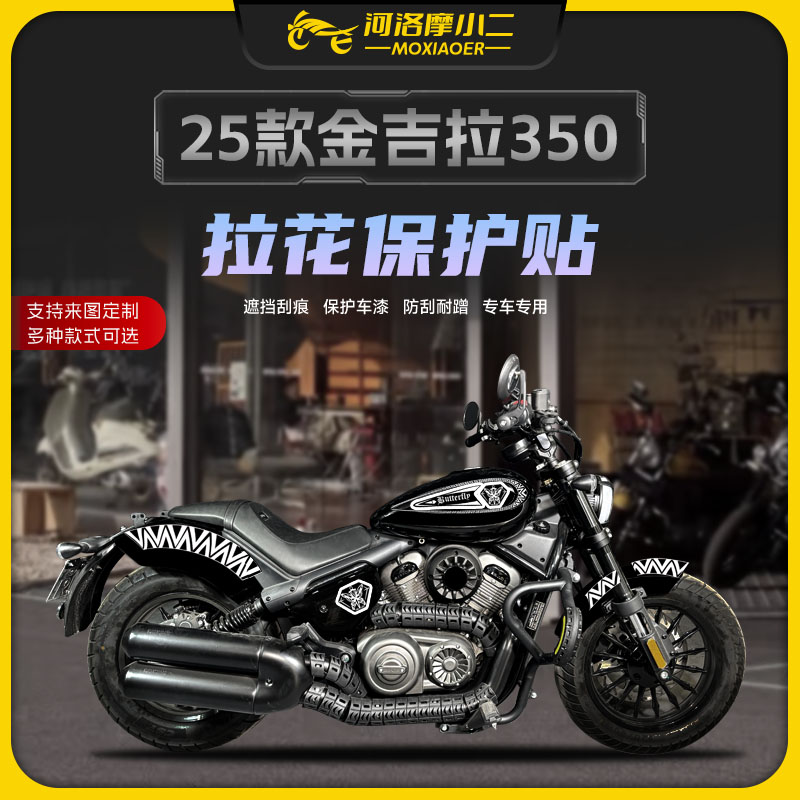 适用25款奔达金吉拉350拉花