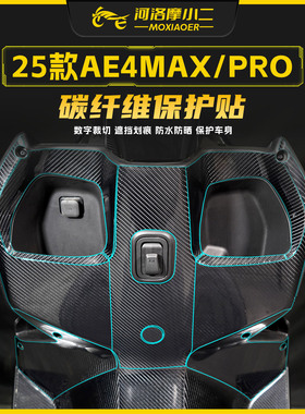 适用25款极核AE4MAX/PRO碳纤维贴纸车身脚踏贴膜装甲贴防刮改装件