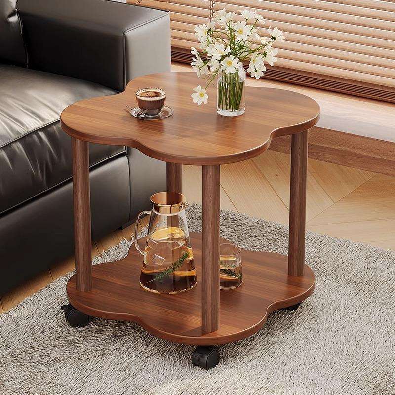 复古小桌子边几可移动小圆桌茶几客厅家用小户型简约床头柜置物架