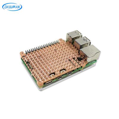 树莓派5纯铜散热外壳RaspberryPi5铜散热器保护壳支架盒子