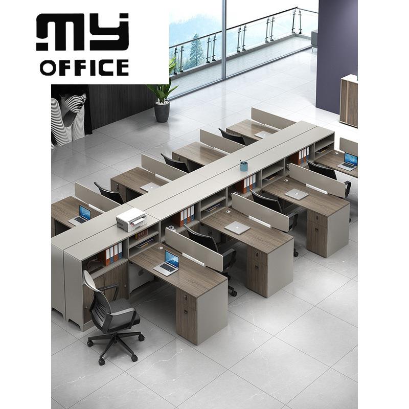 佛山职员办公桌椅组合4/6人员工位隔断简约现代办公室卡座办公桌
