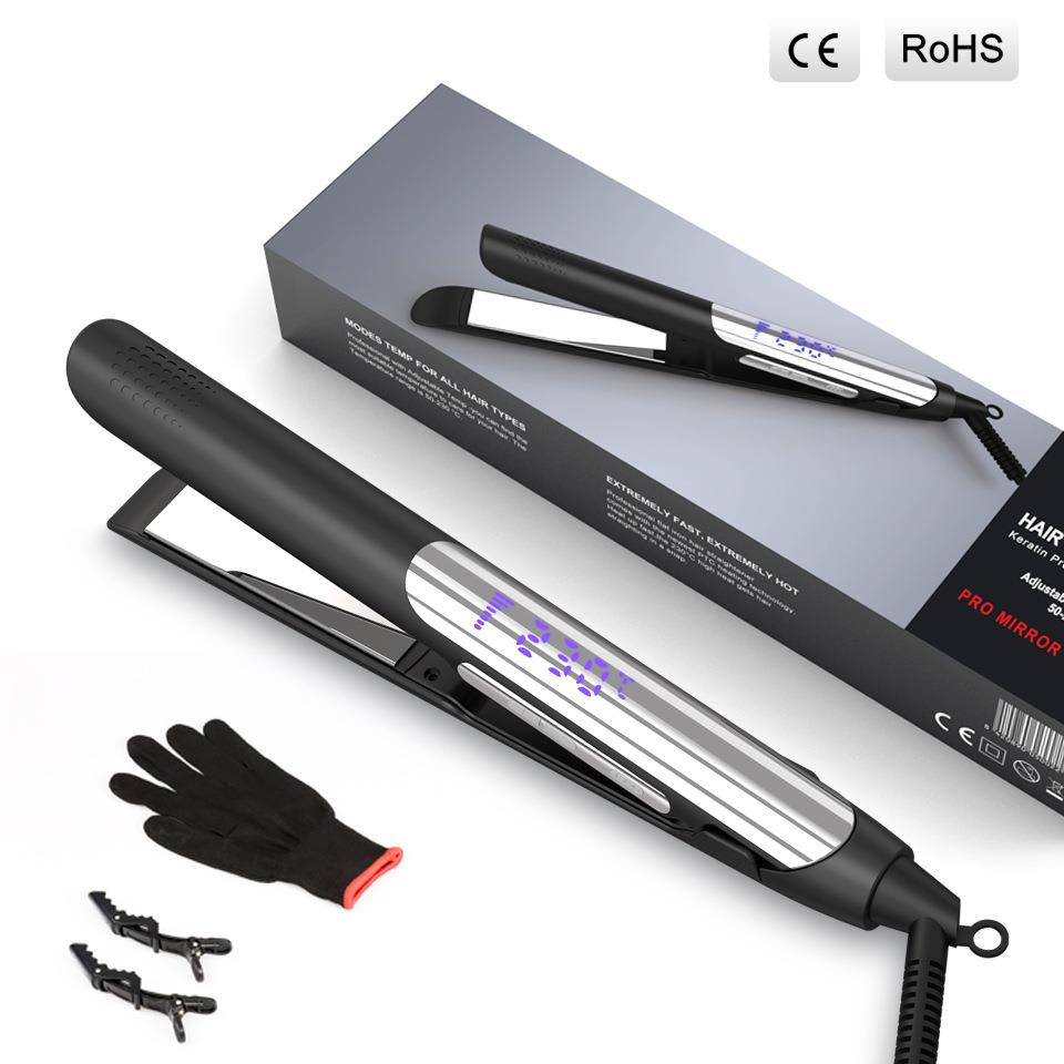 跨境新款直发器直卷两用直板夹刘海液晶电夹板不伤发发廊专用外贸