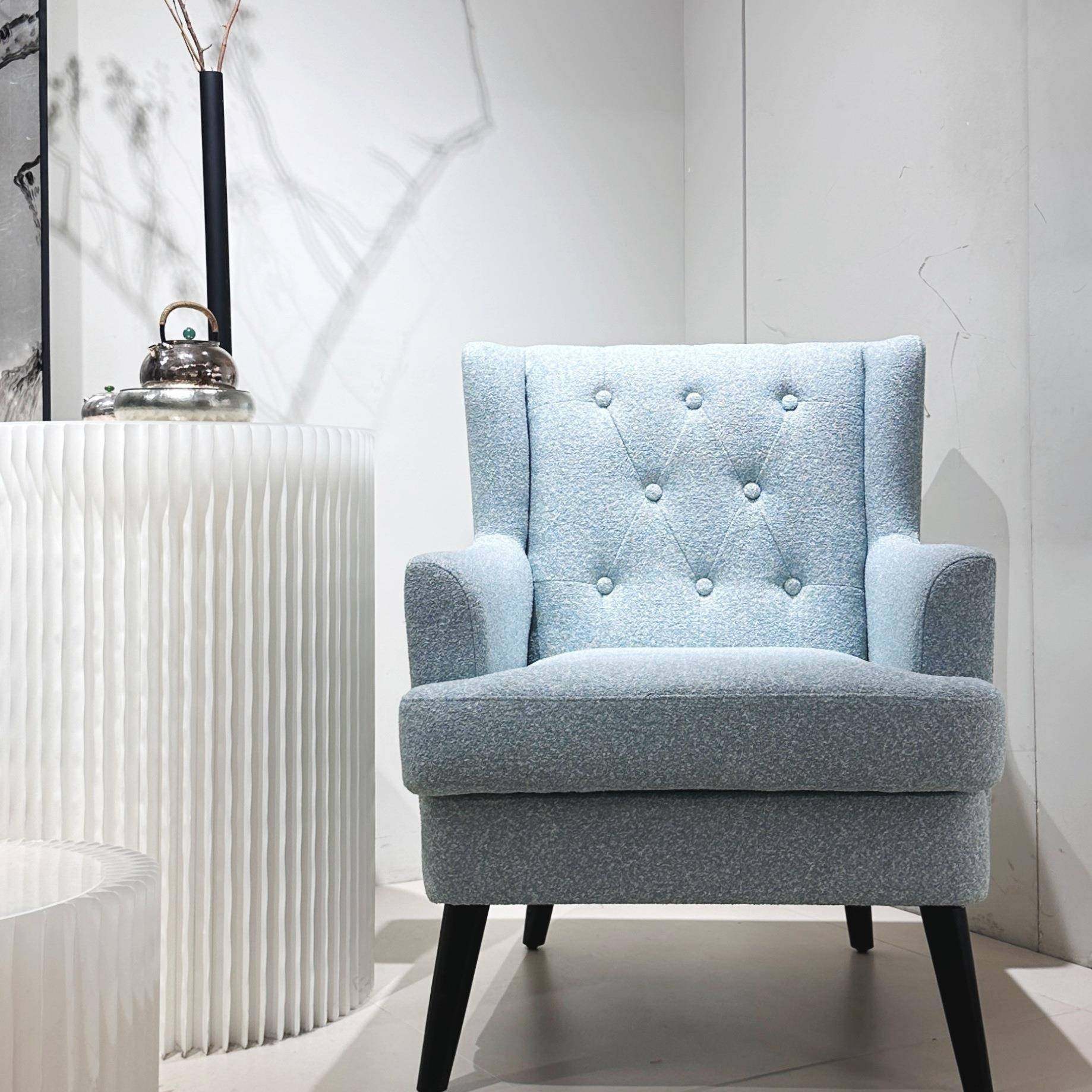 北欧单人沙发老虎椅简约现代阳台房间卧室客厅美式休闲布艺沙发w&,收纳整理,烫衣板及配件,淘宝优惠券,粉丝福利购,淘宝优惠卷