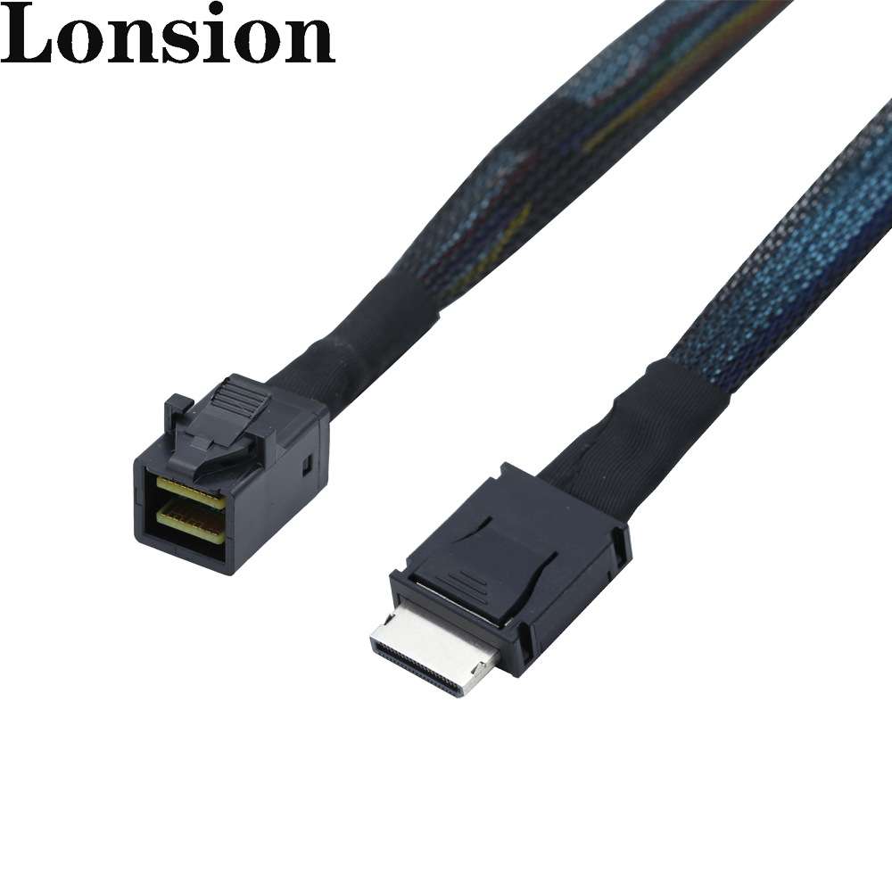 PCIE Oculink SFF 8611 4I转MINI SAS SFF-8643服务器机内连接线