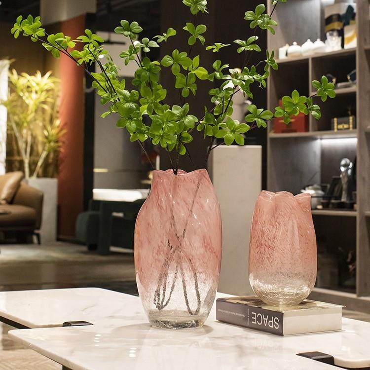 现代轻奢客厅插花水培粉色波点软装花器创意粉色不规则玻璃花瓶,纺织面料/辅料/配套,纺织机械配件,淘宝优惠券,粉丝福利购,淘宝优惠卷