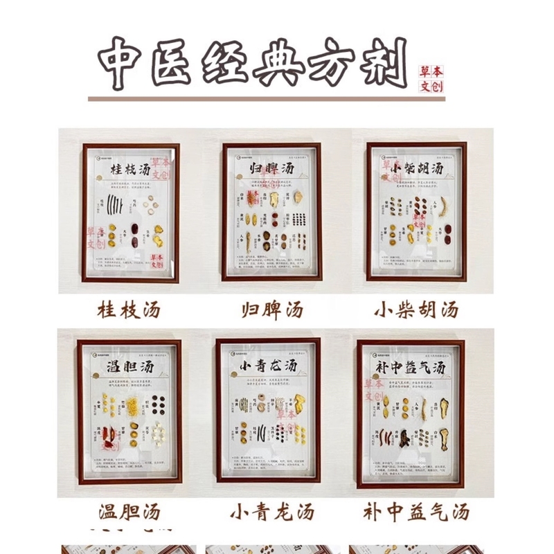 长白山人参文创diy中药材拍摄道具中药宣传墙亚克力版礼物中医