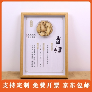 中医文创中草药标本画装饰画相框摆件挂画装饰画背景文化墙