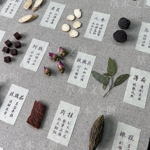药源墙中草药拼贴画中药师手工diy材料包中草药玩教具中药摆盘