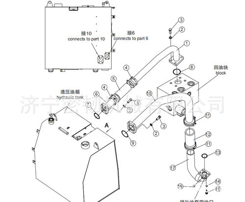 推土机全车配件DH17全车软管硬管回油管114H-75-03000