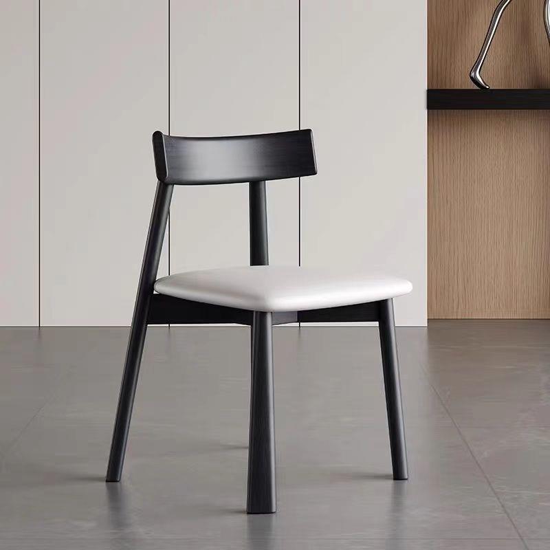 北欧实木餐椅现代轻奢靠背椅岛台椅子凳子酒店家用船桨椅实木椅子