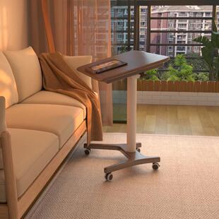 冬木沙发边几升降办公学习电脑桌实木床头桌可移动折叠茶几小桌子