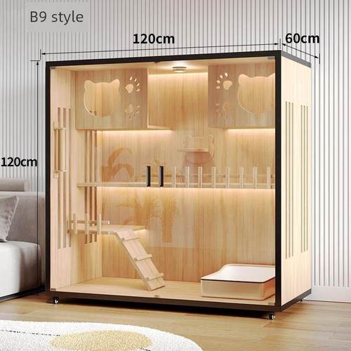 猫别墅木制宠物猫笼猫笼之家室内双层猫柜猫房宠物猫窝猫笼