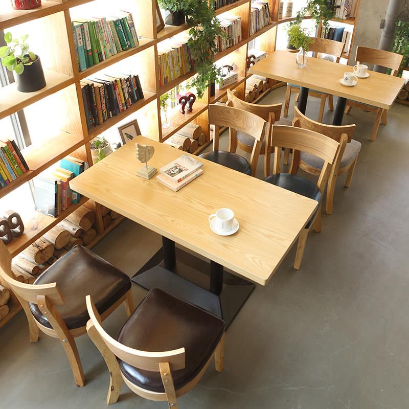 网红甜品奶茶店咖啡馆桌椅实木组合桌脚支架小吃店快餐饮火锅饭店