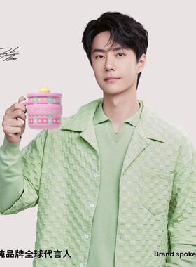 BOTTLED JOY/吨吨假日王一博同款办公马克杯带盖水杯子不锈钢内胆