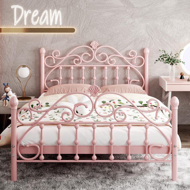富巧匠铁艺床加厚加固现代公主床网红1.8米双人床单人1米铁架床