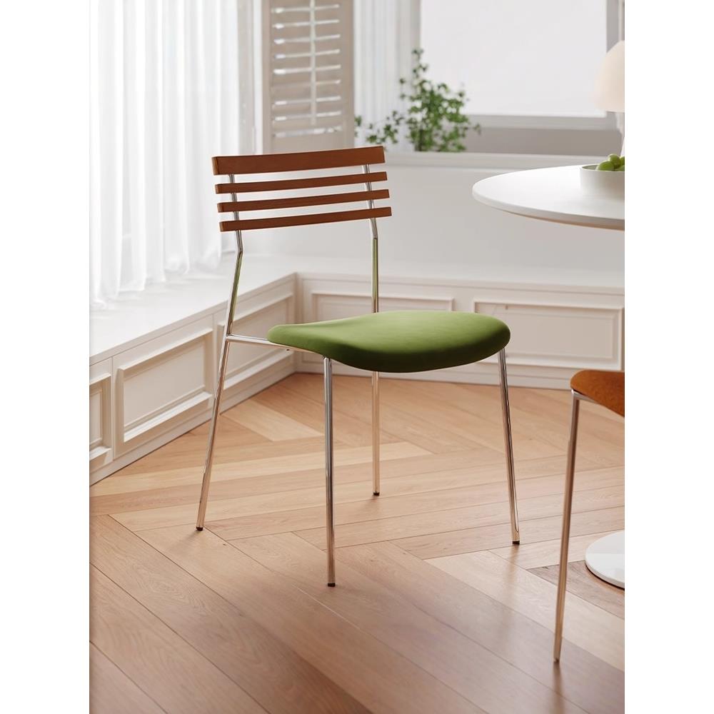 采购产品实木餐椅，家庭互联网名人中世纪椅子，简单的覆古铁背椅