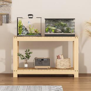 鱼缸架子实木底柜底座双层客厅小型超强承重简易水簇箱底架置物架