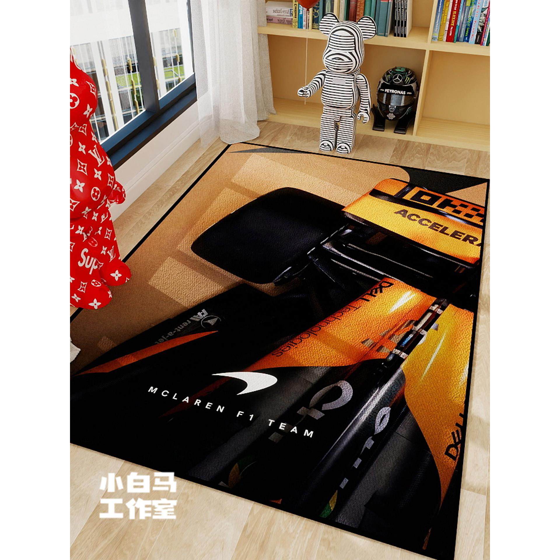 迈凯轮F1赛车地毯Noris客厅电子竞技室转椅模拟器特殊防滑地板垫