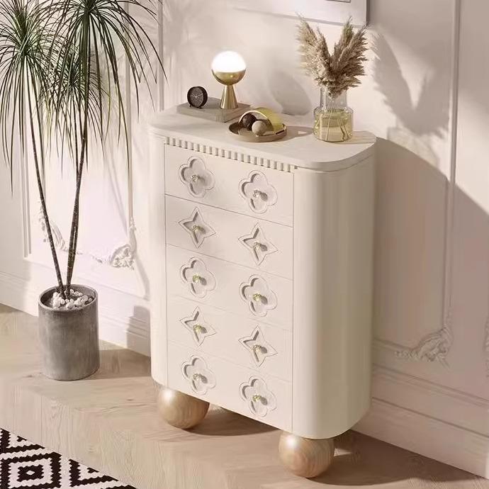 法式五斗柜轻奢玄关鞋柜卧室客厅储物柜置物收纳柜斗橱实木定制柜