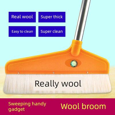 洁雅薇羊毛扫把家用木地板扫把扫头发笤帚软毛鬃毛扫帚单个扫把