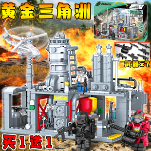 全套黄金三角洲威龙深蓝子墨积木人仔护盾适用乐高拼装玩具礼物男