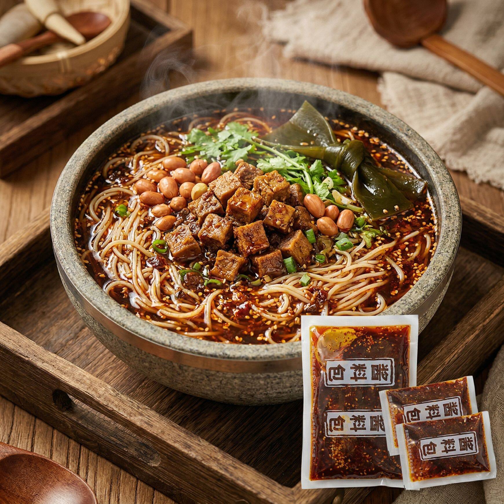 陕西西安豆干酱米线酱料底料麻辣砂锅调味包小白也能煮出好味道