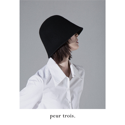 现货独立设计小众纯羊毛盆栽帽