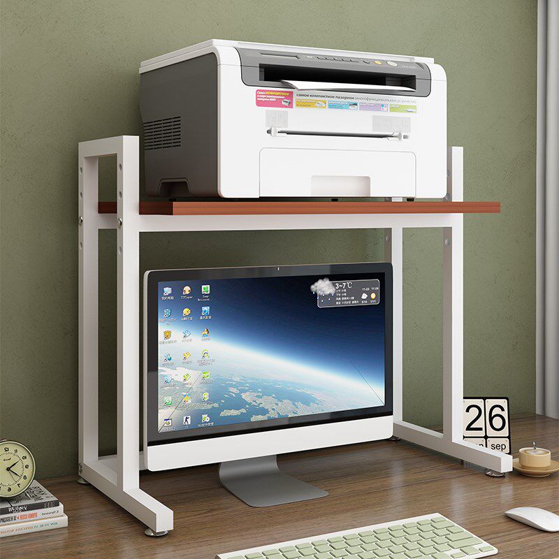 电脑显示器支架打印机置物架可调节桌面分层书架办公桌上收纳架子