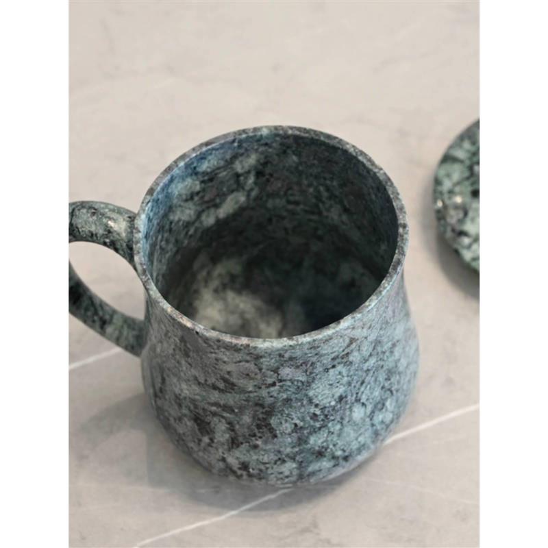 圣地莲花墨脱石锅墨脱皂石纯手工茶杯原石茶杯带盖功夫茶杯品茗杯