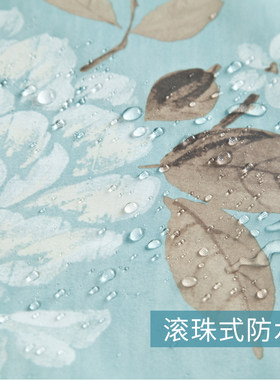 海之巅涤纶布浴室浴帘加厚防霉防水窗帘布浴室挂帘隔断帘子可定制