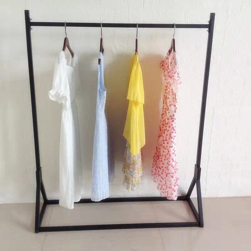 服装店展示架落地式金色衣服架子简约店铺装饰女装店货架挂衣架