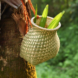 小背篓采茶篓竹编小鱼篓竹筐纯手工儿童舞蹈演出摄影道具竹编制品