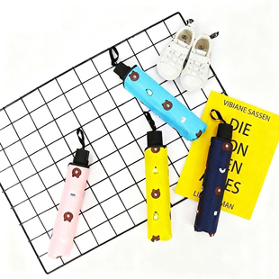 茉锐小熊伞晴雨两用防晒遮阳伞防紫外线折叠伞迷你太阳伞黑胶雨伞