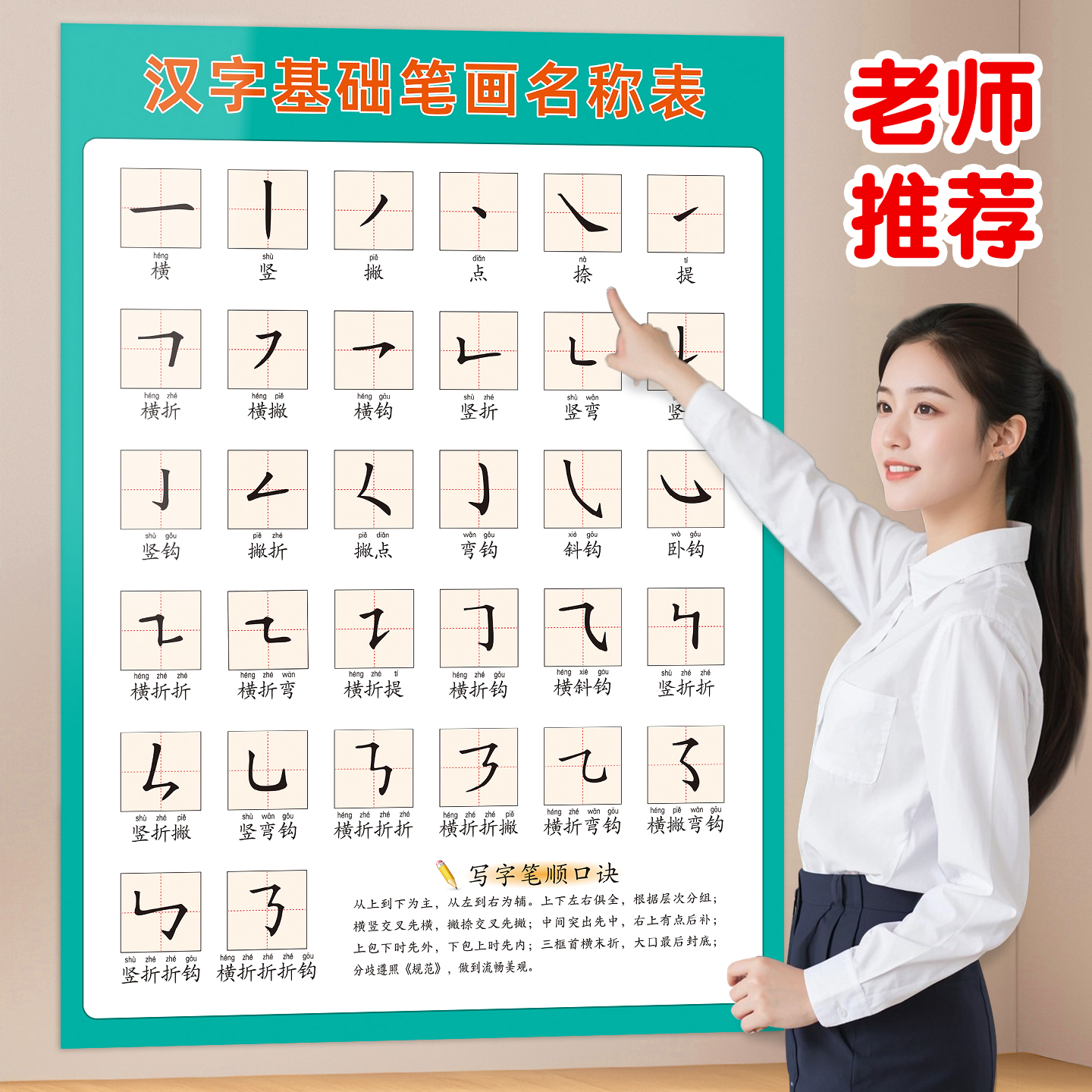 小学生基础汉字笔画名称表