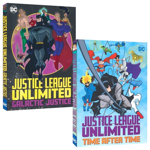 Justice League Unlimited Galactic Justice Time After Time 无限正义联盟1-2 儿童全彩漫画 青少年英语小说 英文原版进口图书