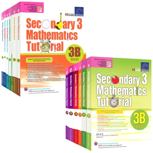新加坡数学快捷课程 SAP Secondary Mathematics Tutorial 1A-3B IP G3课程 基础强化 初中专项练习册 例题讲解 英文原版